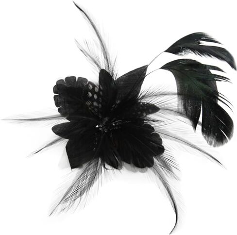 Multi-function Feather Flower Brooch Pins & Hair Clips for Women Girls Corsage Brooch Party Ceremony Accessories Dance Banquet Pins Headdress in Saudi Arabia