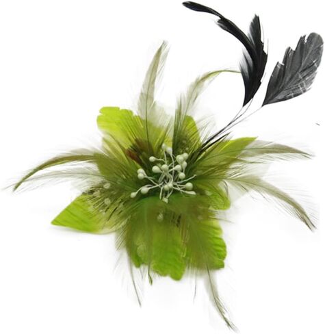 Multi-function Feather Flower Brooch Pins & Hair Clips for Women Girls Corsage Brooch Party Ceremony Accessories Dance Banquet Pins Headdress in Saudi Arabia