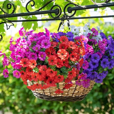 Artificial Flowers for Outdoors,Silk Fake Flowers,UV Resistant Artificial Outdoor Flowers for Outdoor Indoor Garden Home Decoration,12 Bundles (Colorful) in Saudi Arabia