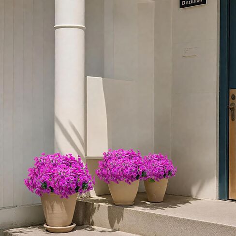 Artificial Flowers for Outdoors,Silk Fake Flowers,UV Resistant Artificial Outdoor Flowers for Outdoor Indoor Garden Home Decoration,12 Bundles (Colorful) in Saudi Arabia