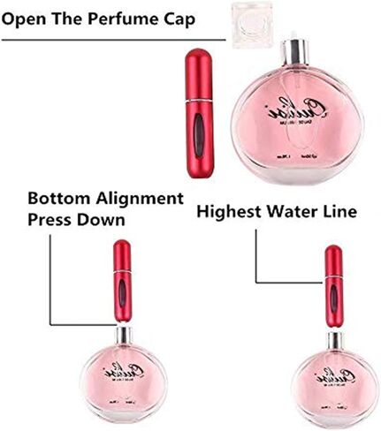 Refillable Perfume Atomizer Bottle, Pocket Cologne Sprayer, Travel Mini Perfume Atomizer Container Multicolor Perfume Spray, Scent Pump Case for Traveling 3 Pcs Pack of 5ml, Blue-Silver-Rose Pink in Saudi Arabia