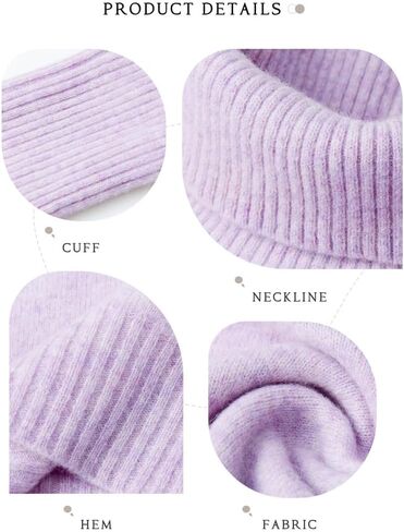 Bollrllr Cashmere Sweater Women's Knitted 100% Merino Wool Turtleneck Long Sleeve Sweater in Saudi Arabia