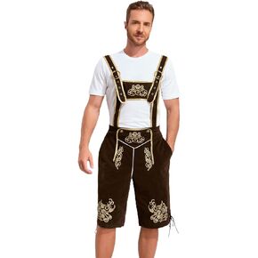 Men's Bavarian Oktoberfest Lederhosen Costume for Adult Men in Saudi Arabia