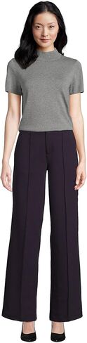 Lands' End Women's Cotton Modal Half Sleeve Mock Neck Pullover Sweater in Saudi Arabia
