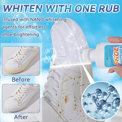 Shoe Cleaner, Sneaker Cleaner Removes Dirt and Stains, 6.76 Oz Shoe Cleaning Kit Works on Leather, Knit, Boots, Canvas, PU (Shoe Cleaning Kit) in Saudi Arabia