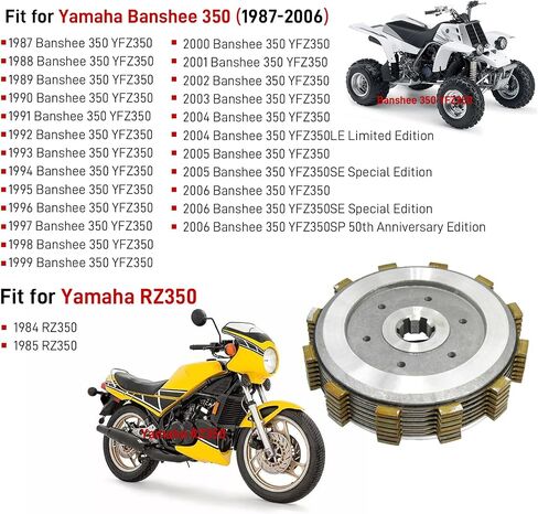 مجموعة القابض و Friction Steel Plate Pather Kit متوافق مع Yamaha Banshee 350 YFZ350 1987-2006 RZ350 1984-1985 in Saudi Arabia
