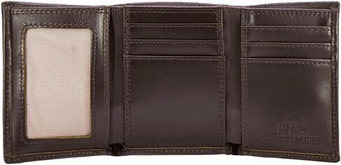 Zep-Pro NCAA Georgia Bulldogs Vintage Tan Leather Trifold Wallet ، Slim Stylish for Men in Saudi Arabia