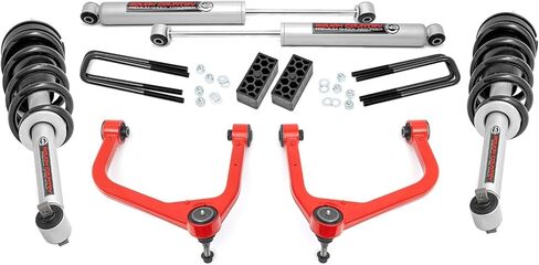 Country Country 3.5 "Lift Kit W/N3 Struts for 2019-2024 CHEVY/GMC 1500-29532RED in Kuwait