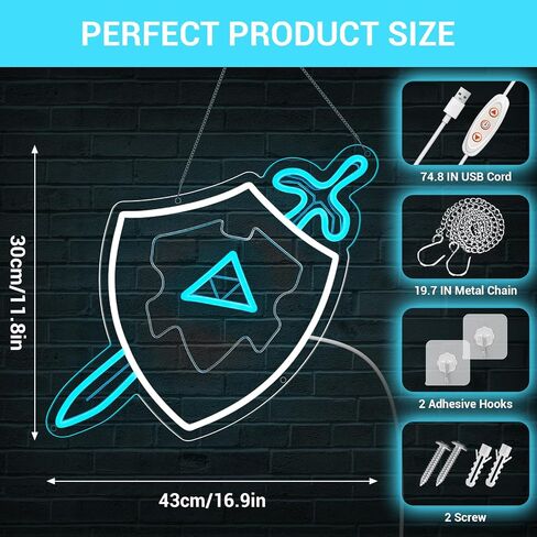 Surfer Neon Sign Surfing Led Neon Light Signs Home Wall Decor, LED Sports Light with USB Powered Adjustable Brightness Switch for Room Decor, Gifts for Boys, Teens, Kids in Saudi Arabia