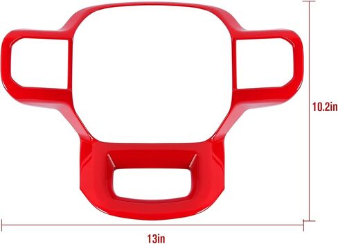 Jimen Compatible with Ford F150 2021-2023, Steering Wheel Cover Trim Interior Accessories (Black Wood Grain) in Kuwait