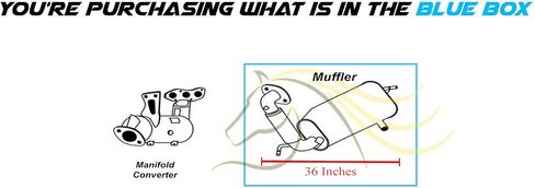 Northeastern Exhaust | Stainless Steel Rear Muffler Compatible for Smart Fortwo 2008-2015 1.0L | Free Gasket and Bolts & Nuts Included | Automotive Replacement Part in Saudi Arabia