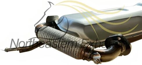 Northeastern Exhaust | Stainless Steel Rear Muffler Compatible for Smart Fortwo 2008-2015 1.0L | Free Gasket and Bolts & Nuts Included | Automotive Replacement Part in Saudi Arabia