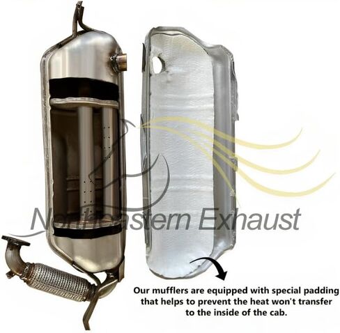 Northeastern Exhaust | Stainless Steel Rear Muffler Compatible for Smart Fortwo 2008-2015 1.0L | Free Gasket and Bolts & Nuts Included | Automotive Replacement Part in Saudi Arabia