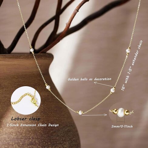 قلادة ذهبية لؤلؤة لؤلؤة للنساء مع قلادة تشيك تشيكتر in Kuwait