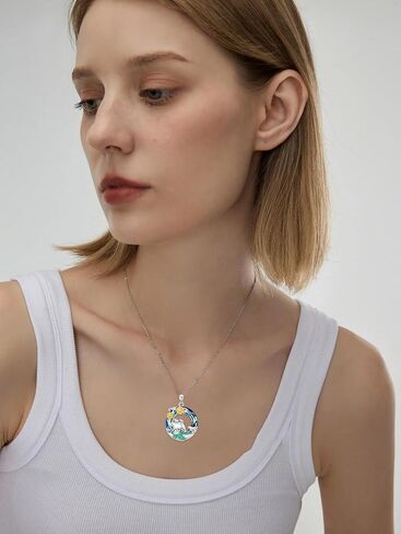 Toupop Sterling Silver Mama Bear 2-4 Cubs Family Jewelry للنساء مع هدايا عباد الشمس للهدايا الأم عيد ميلاد الأم يوم الأمهات ، 18+2 سلسلة in Saudi Arabia
