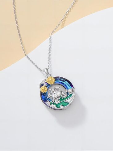 Toupop Sterling Silver Mama Bear 2-4 Cubs Family Jewelry للنساء مع هدايا عباد الشمس للهدايا الأم عيد ميلاد الأم يوم الأمهات ، 18+2 سلسلة in Saudi Arabia