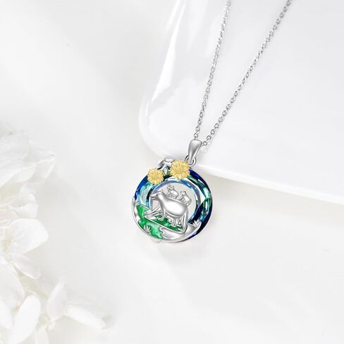Toupop Sterling Silver Mama Bear 2-4 Cubs Family Jewelry للنساء مع هدايا عباد الشمس للهدايا الأم عيد ميلاد الأم يوم الأمهات ، 18+2 سلسلة in Kuwait