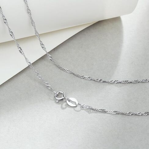 Chain Necklace,925 Sterling Silver,Platinum Plated in Kuwait