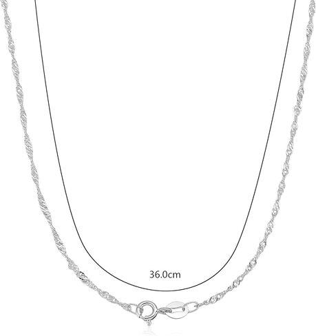 Chain Necklace,925 Sterling Silver,Platinum Plated in Kuwait