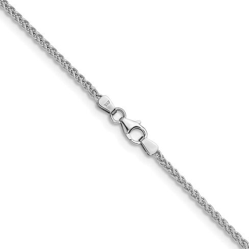 18K Gold Polished 2.1 mm Solid Wheat Chain Necklace 16" to 30" in Saudi Arabia