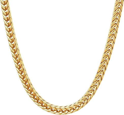 Jewelry Affairs 14K Yellow Gold Filled Round Franco Chain Necklace, 6.0mm in Saudi Arabia