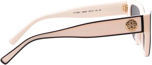 Tory Burch TY7206U 198887 Sunglasses Women's Ivory/Black/Gold/Dark Gray 54mm in Saudi Arabia