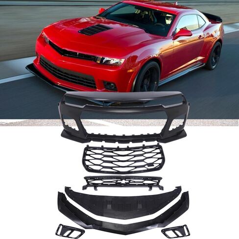 CareOnline New Black Front Pumper Cover Fits for 2010-2014 & 2014-2015 Che-V-y Camaro ZL1 Models Style ، OE ： in Saudi Arabia