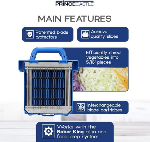 Prince Castle Saber King Lettuce Shredder Pusher Replacement, 5/16" - Blue (980-000-44C) in Kuwait