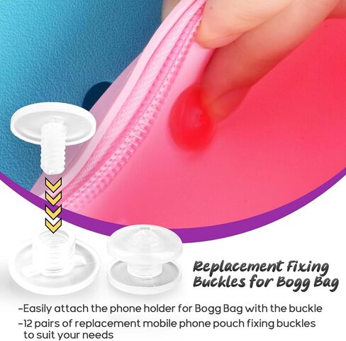 CONLI 12 زوجًا أزرار استبدال حامل الهاتف لحقيبة BOGG ، أدخل قطع غيار بديل حقيبة تخزين الهاتف المحمول استبدال الإبزيم الثابتة متوافقة مع إكسسوارات حقيبة BOGG in Kuwait