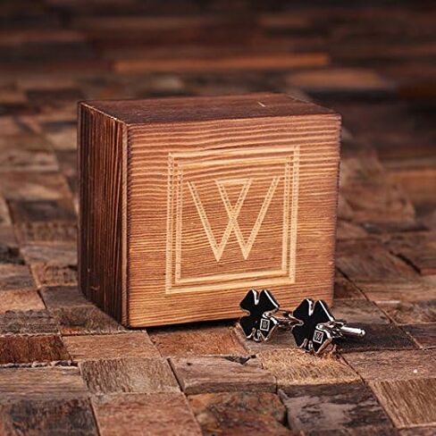 Personalized Engraved Cuff Links Shamrock in Saudi Arabia