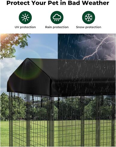 PawGiant Outdoor Dog Kennel Cover, Waterproof Cover for 4x4x4.5 ft Large Dog Enclosure in Kuwait