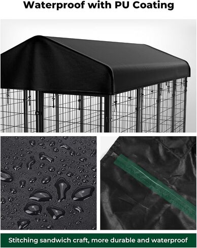 PawGiant Outdoor Dog Kennel Cover, Waterproof Cover for 4x4x4.5 ft Large Dog Enclosure in Kuwait