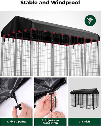 PawGiant Outdoor Dog Kennel Cover, Waterproof Cover for 4x4x4.5 ft Large Dog Enclosure in Kuwait