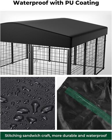 PawGiant Outdoor Dog Kennel Cover, Waterproof Cover for 4x4x4.5 ft Large Dog Enclosure in Kuwait