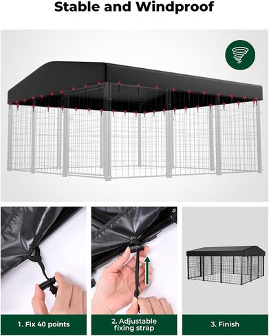PawGiant Outdoor Dog Kennel Cover, Waterproof Cover for 4x4x4.5 ft Large Dog Enclosure in Kuwait