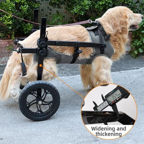 Dog Wheelchair for Back Legs with Pet Traction Rope, Medium Wheelchair for Dogs with Disabled Hind Legs Walking Adjustable Dog Carts with Heavy Duty Wheels in Saudi Arabia