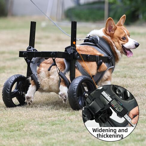 Dog Wheelchair for Back Legs with Pet Traction Rope, Medium Wheelchair for Dogs with Disabled Hind Legs Walking Adjustable Dog Carts with Heavy Duty Wheels in Kuwait