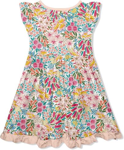 Girls Flutter Sleeve Dress, Kids 2-10 Years in Saudi Arabia