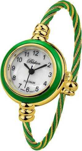 مجموعات Blekon Cuff Watch - Round Round Adalog Display الأرقام العربية 23 ملم سوار سلك سوار للنساء in Kuwait