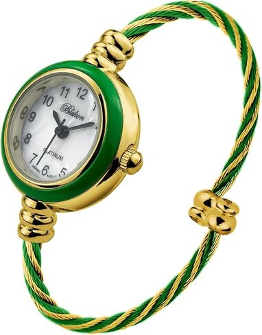 مجموعات Blekon Cuff Watch - Round Round Adalog Display الأرقام العربية 23 ملم سوار سلك سوار للنساء in Kuwait