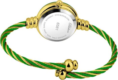 مجموعات Blekon Cuff Watch - Round Round Adalog Display الأرقام العربية 23 ملم سوار سلك سوار للنساء in Kuwait