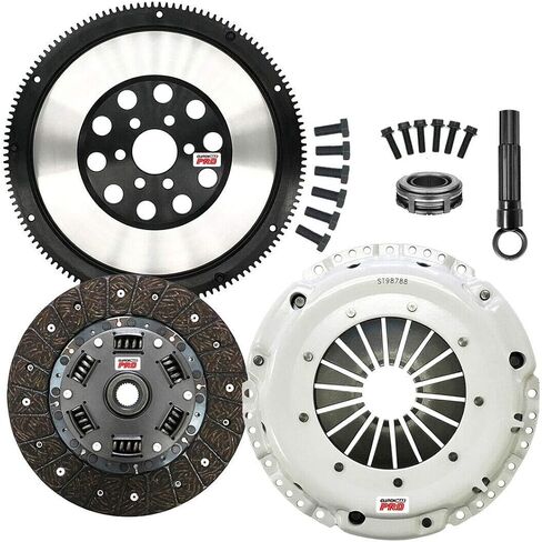 Clutchmaxpro Performance Stage 2 Clutch Kit مع chromoly stillwheel متوافق مع 98-03 Audi A3 1.8T ، 00-06 TT 1.8T ، 98-05 VW Beetle ، 99-06 Golf ، GTI ، 99-05 Jetta 1.8t 1.9 TDI (CP17072HDLSF-ST2) in Saudi Arabia