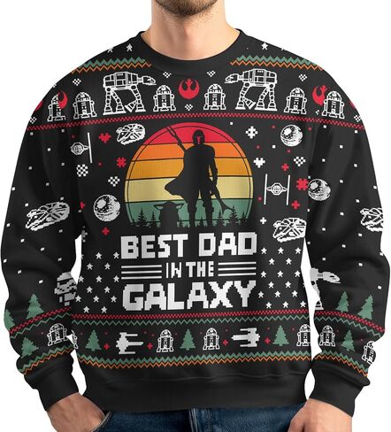 Funny Ugly Christmas Sweater, Unisex Crewneck Sweater 2024, Novelty Ugly Sweater for Men Women, Gifts for Christmas in Kuwait