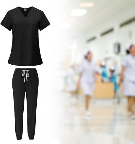 مجموعة فرك الإناث ممرضة Workwear v آلة العنق أعلى وركض بانت in Saudi Arabia