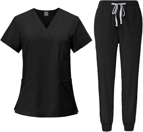 مجموعة فرك الإناث ممرضة Workwear v آلة العنق أعلى وركض بانت in Saudi Arabia