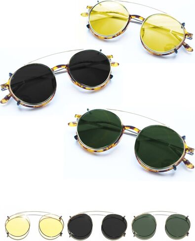 Clippies مستقطبة ، منتظمة ، نظارة شمسية مقطع ملونة لنظارات الوصفات الطبية. غير مشبك غير مشبك - 3 علبة صلبة in Kuwait