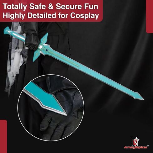 Armory Replicas™ - Shadow Resistance SAO Polyurethane Foam Sword | Art Online Anime Cosplay LARP Turquoise Blue & Silver Sword in Saudi Arabia