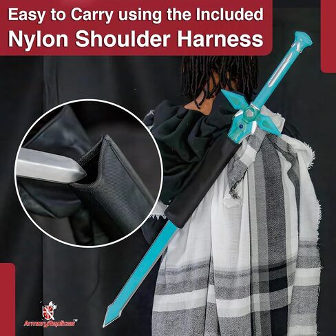 Armory Replicas™ - Shadow Resistance SAO Polyurethane Foam Sword | Art Online Anime Cosplay LARP Turquoise Blue & Silver Sword in Saudi Arabia