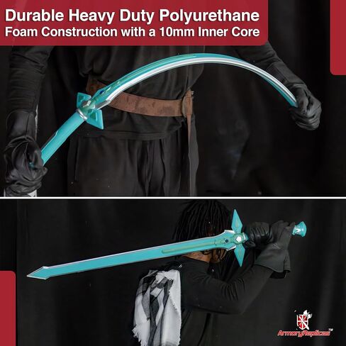 Armory Replicas™ - Shadow Resistance SAO Polyurethane Foam Sword | Art Online Anime Cosplay LARP Turquoise Blue & Silver Sword in Saudi Arabia