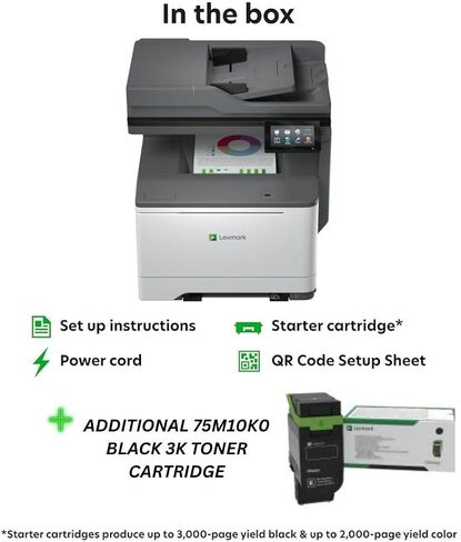 طابعة ليزر ملونة ليكسمارك CX532adwe MFP in Saudi Arabia